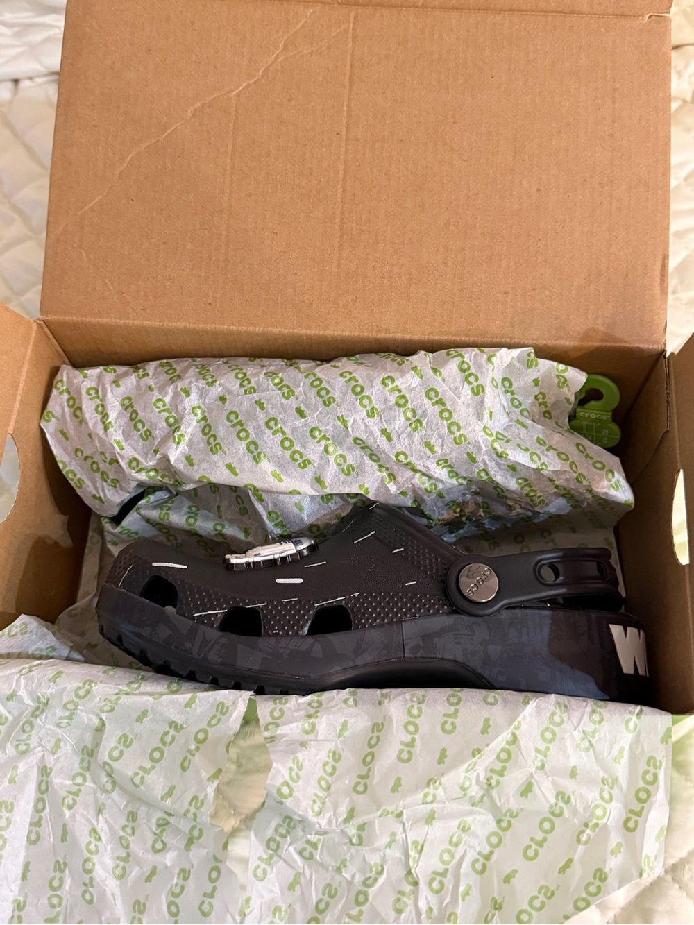 Crocs x Star Wars Hyperspace Classic Clog Kids J2 Black w/ Jibbitz NWT Rare - Picture 6 of 7